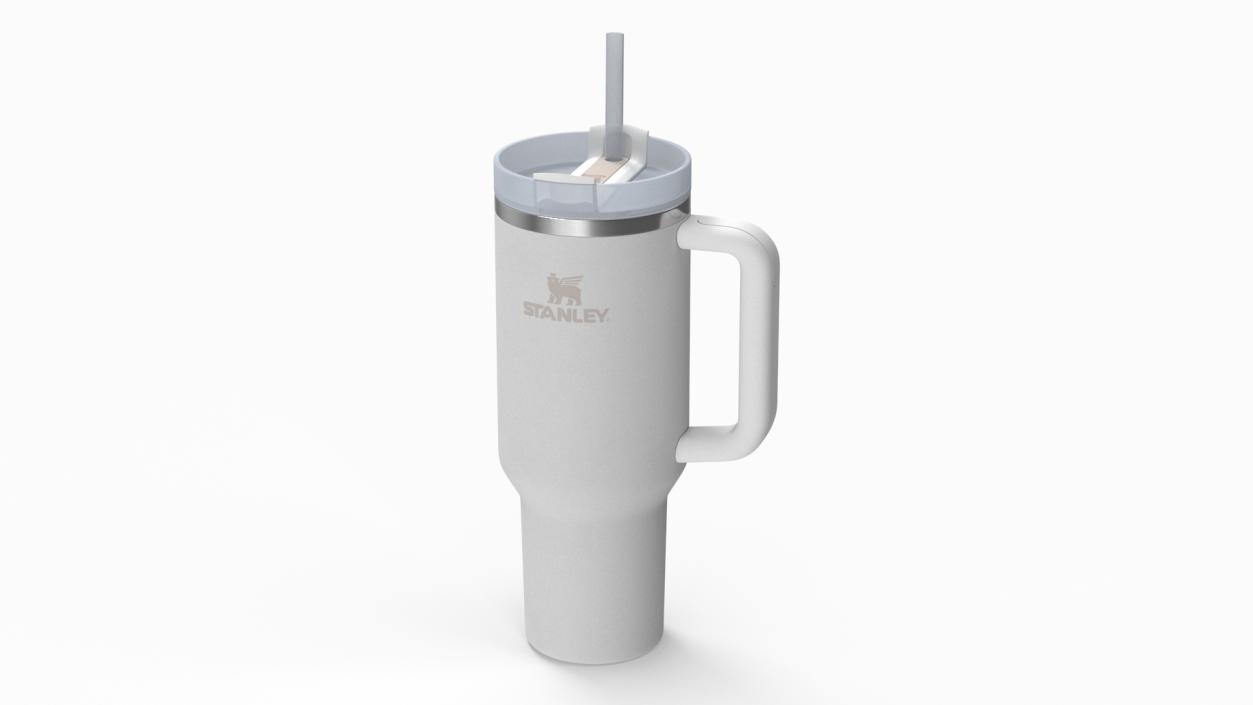 Stanley Quencher Travel Tumbler White 2 3D model