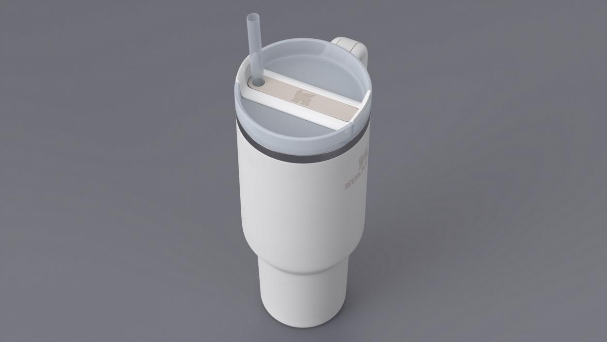 Stanley Quencher Travel Tumbler White 2 3D model