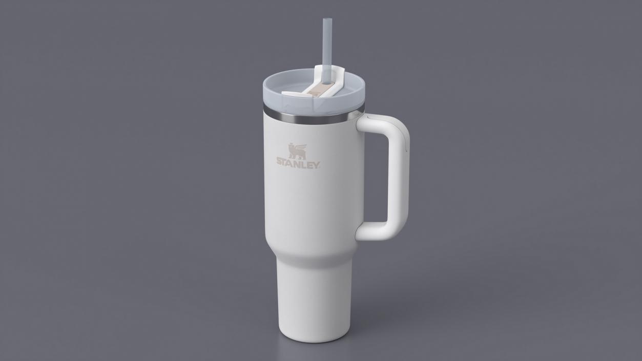 Stanley Quencher Travel Tumbler White 2 3D model