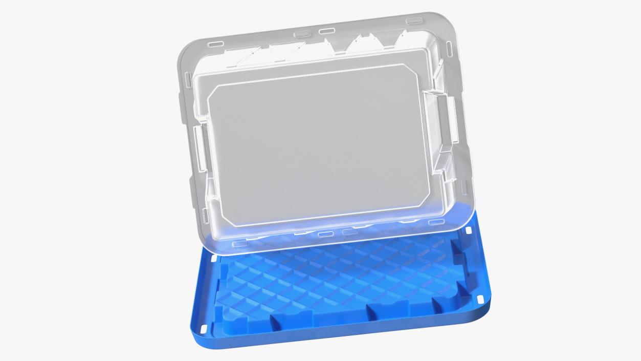 Storage Plastic Container with Lid 3D model