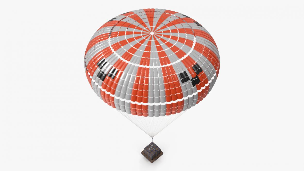 3D Elevating Parachute System Single for NASA Cargo model