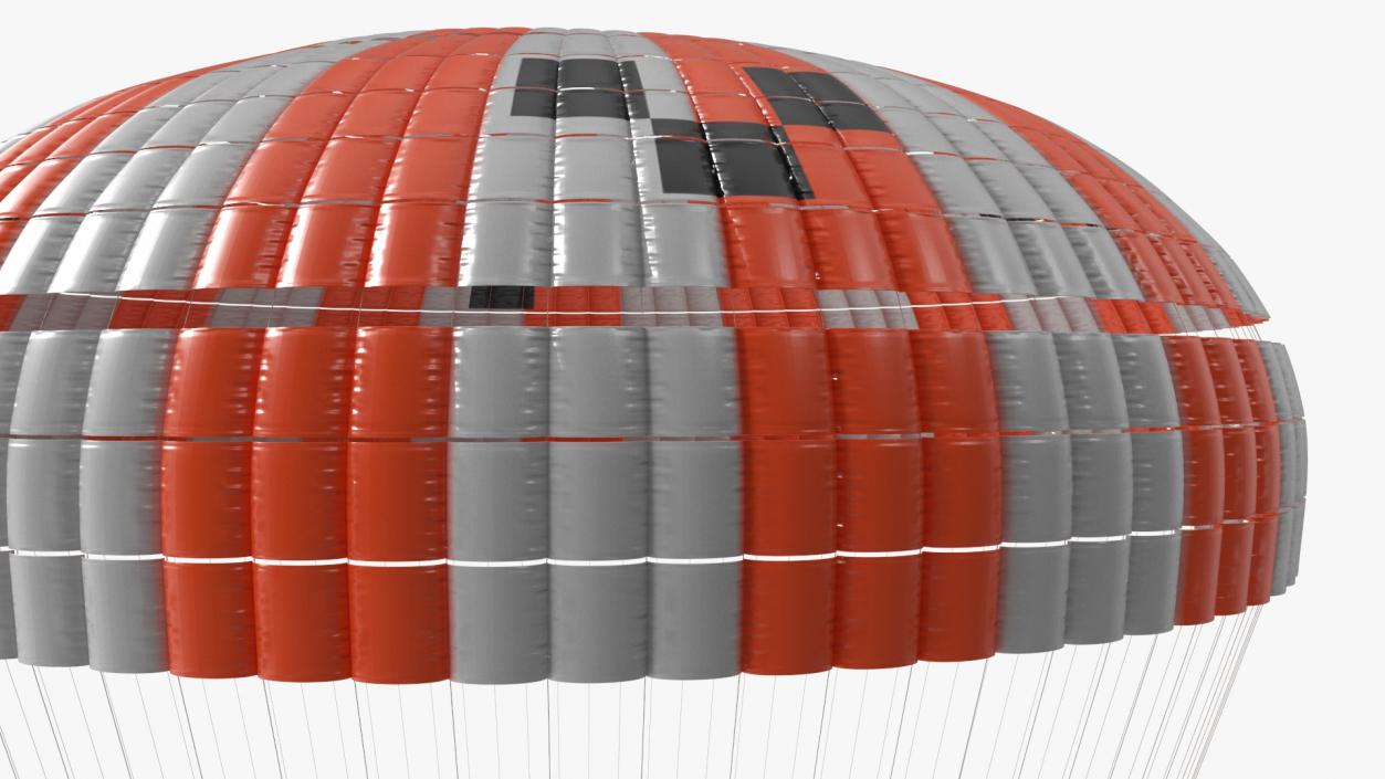 3D Elevating Parachute System Single for NASA Cargo model