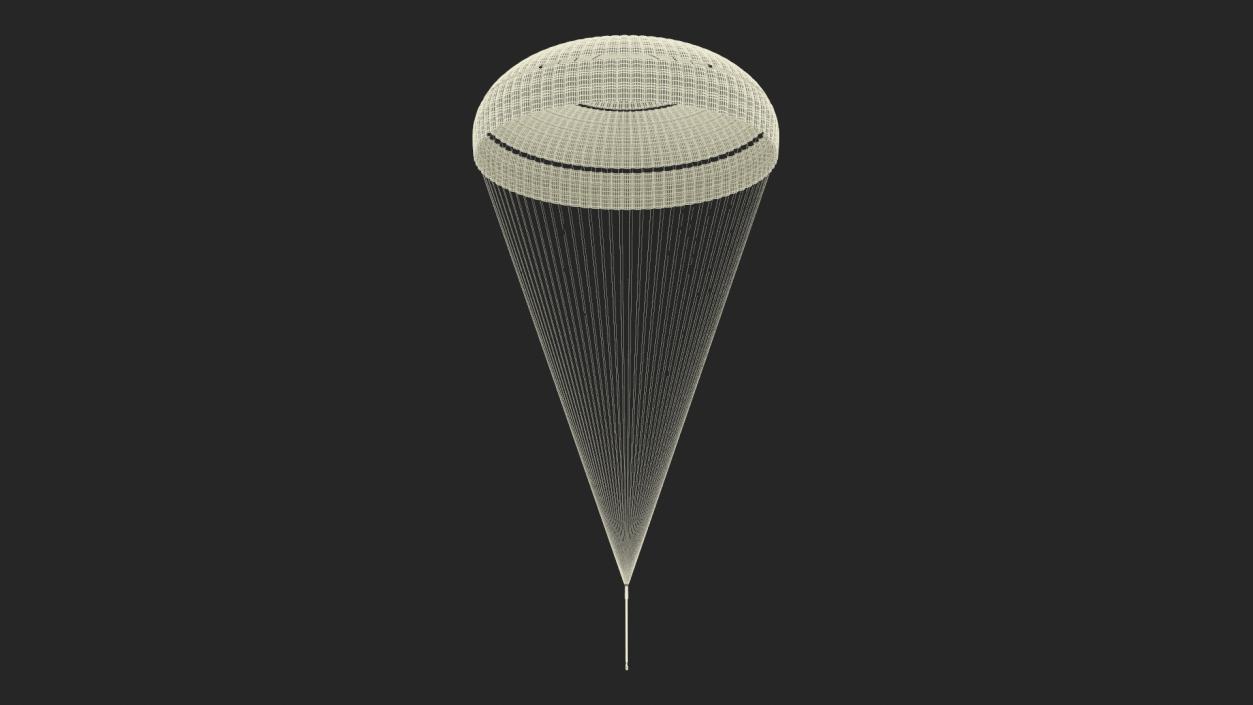 3D Elevating Parachute System Single for NASA Cargo model