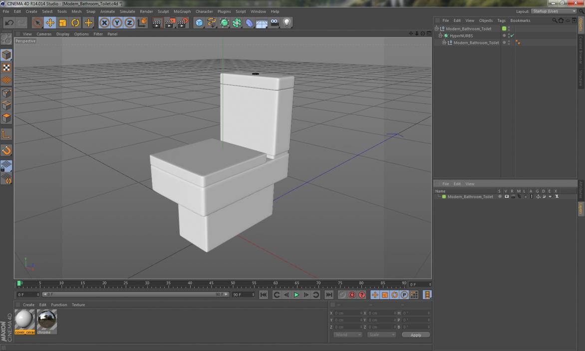 Modern Bathroom Toilet 3D