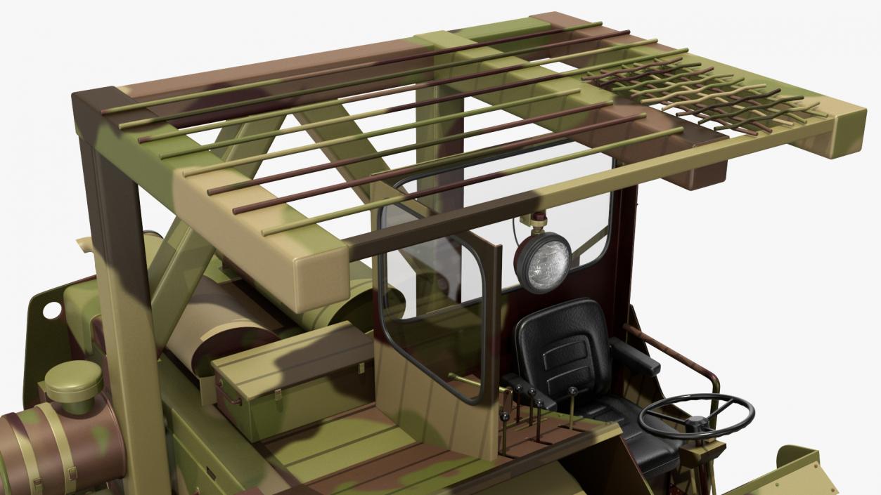 Pettibone Rough Terrain Camouflage Military Forklift Rigged 3D model