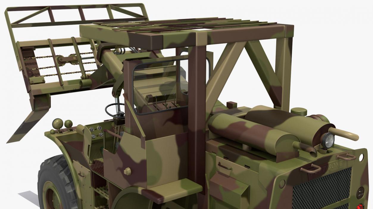 Pettibone Rough Terrain Camouflage Military Forklift Rigged 3D model