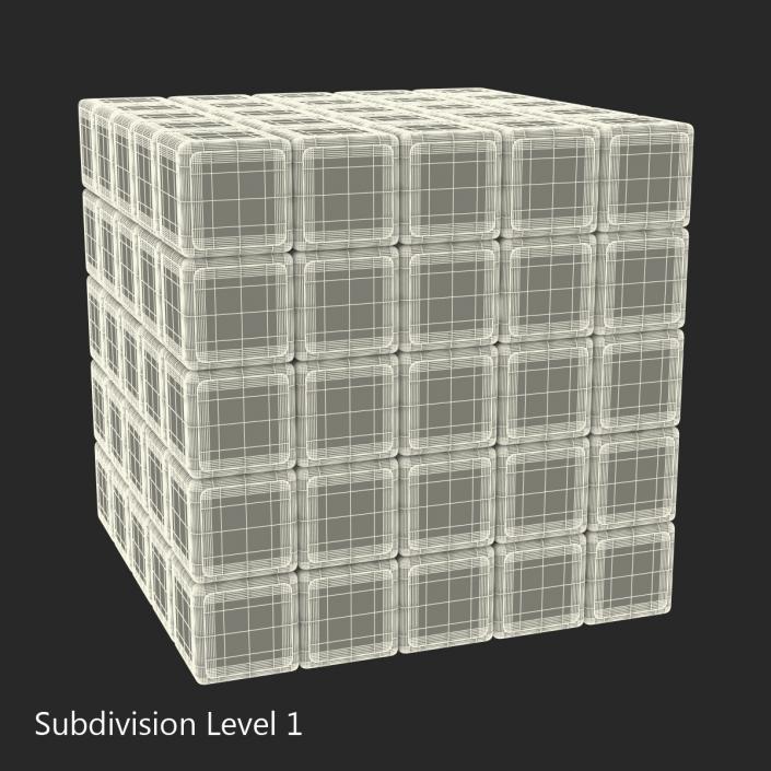 3D model Rubiks Cube 5x5