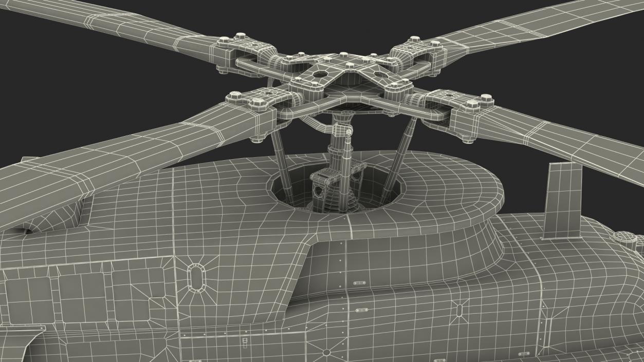 3D model Northrop Grumman MQ-8C Fire Scout Unmanned Helicopter Rigged