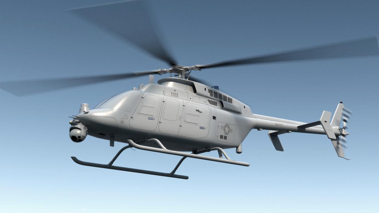 3D model Northrop Grumman MQ-8C Fire Scout Unmanned Helicopter Rigged