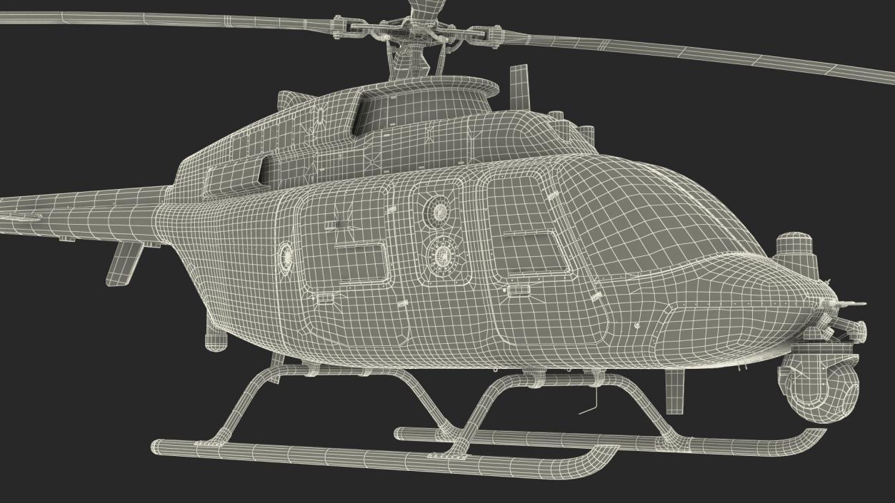 3D model Northrop Grumman MQ-8C Fire Scout Unmanned Helicopter Rigged