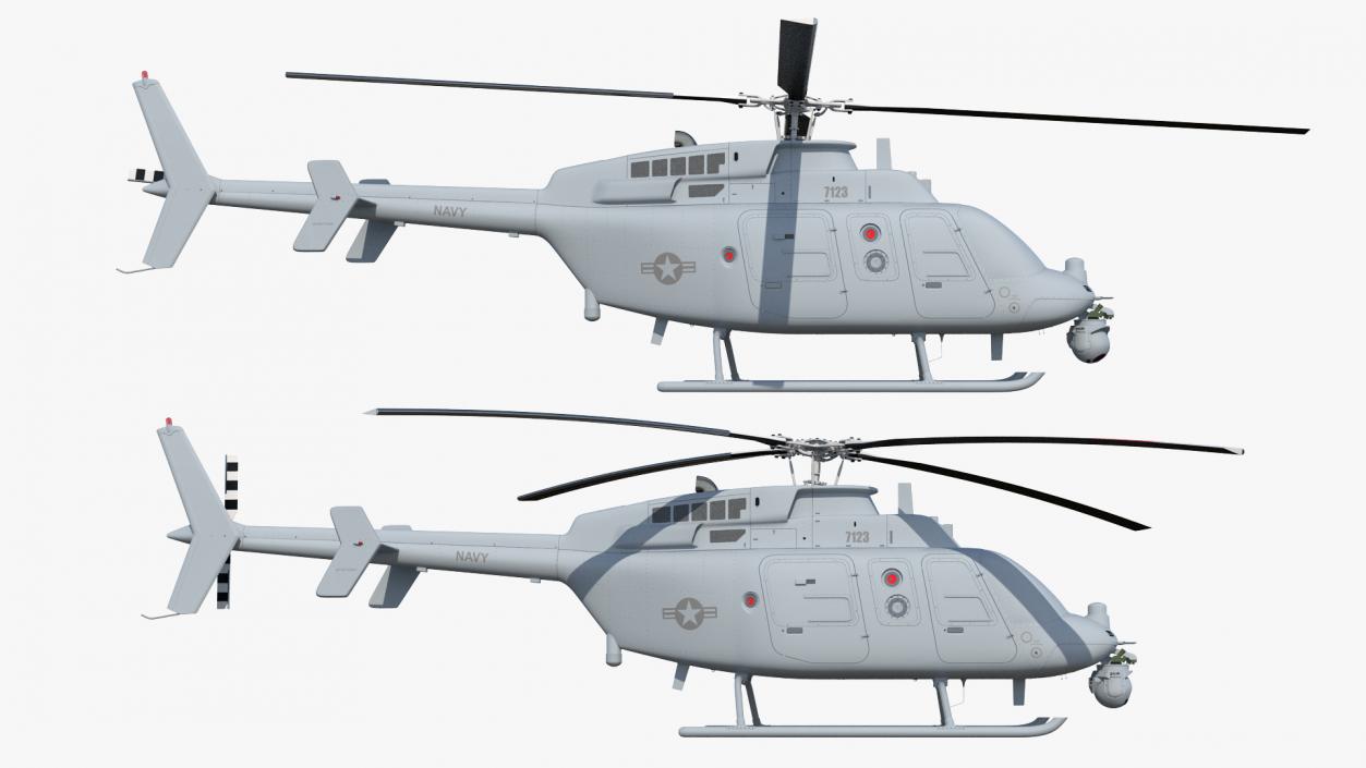 3D model Northrop Grumman MQ-8C Fire Scout Unmanned Helicopter Rigged