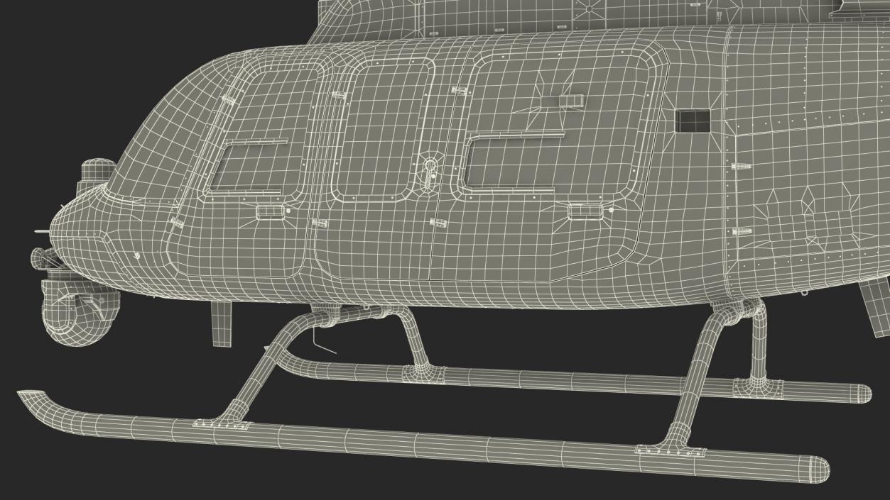 3D model Northrop Grumman MQ-8C Fire Scout Unmanned Helicopter Rigged