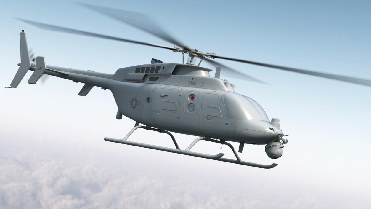 3D model Northrop Grumman MQ-8C Fire Scout Unmanned Helicopter Rigged