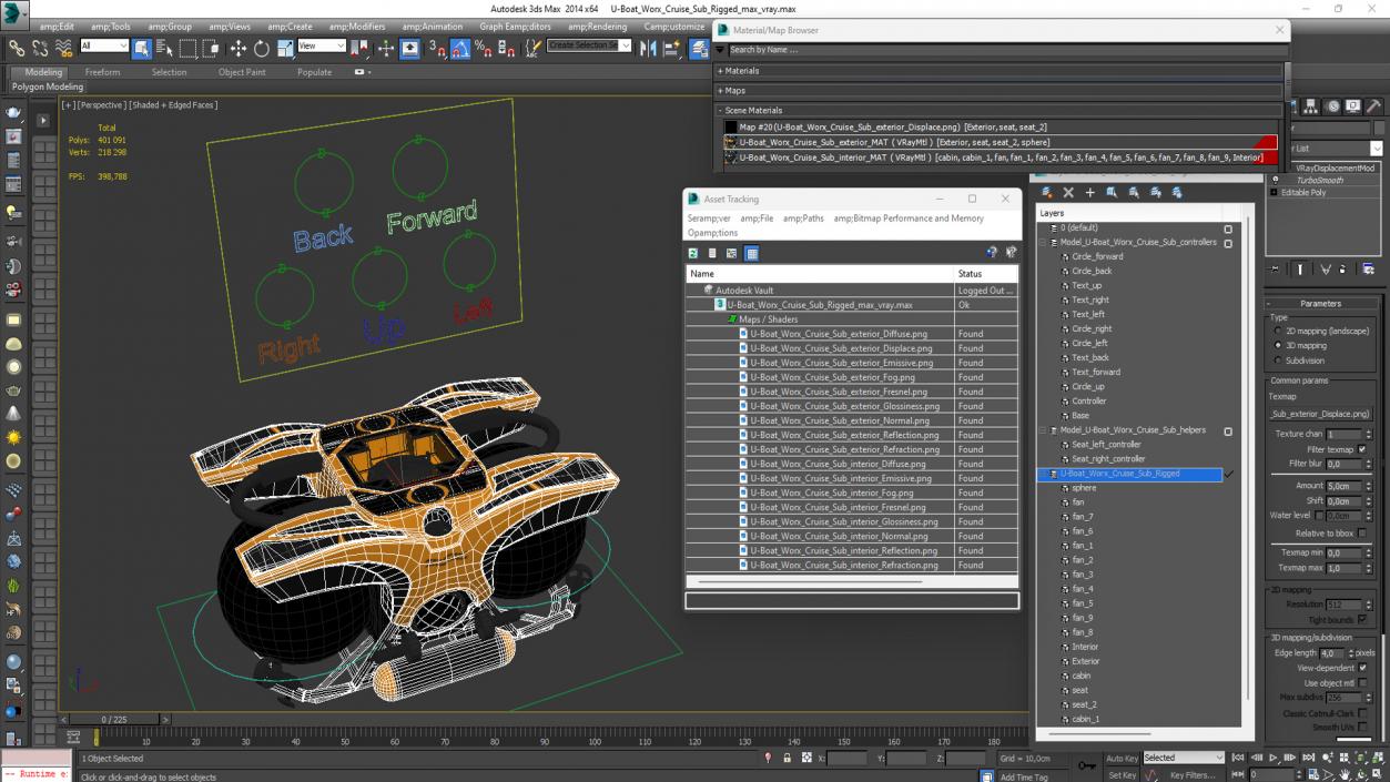 3D U-Boat Worx Cruise Sub Rigged 2