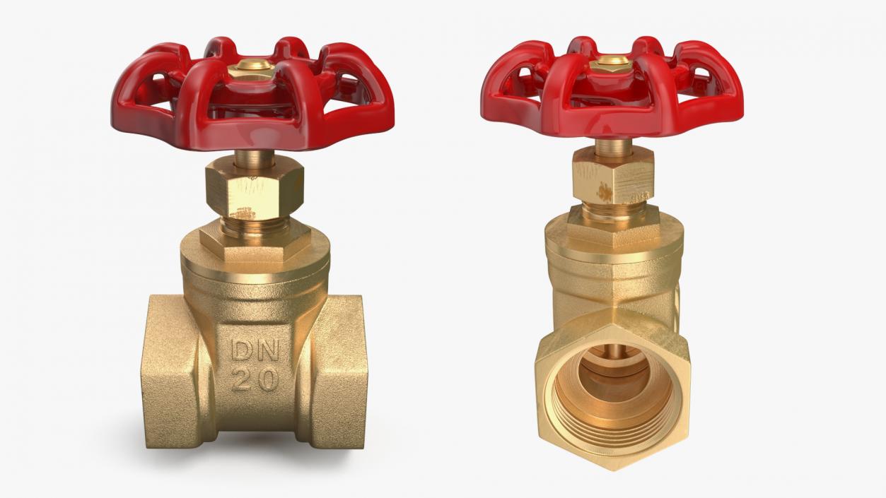 Bronze Gate Valve 3D