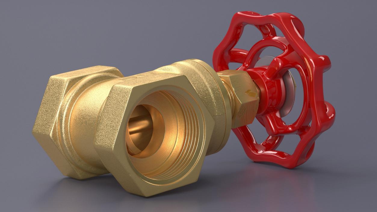 Bronze Gate Valve 3D