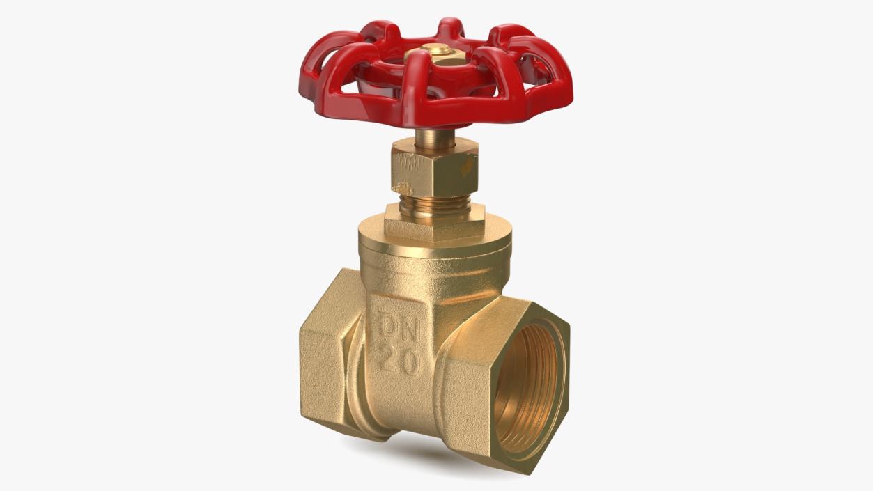 Bronze Gate Valve 3D