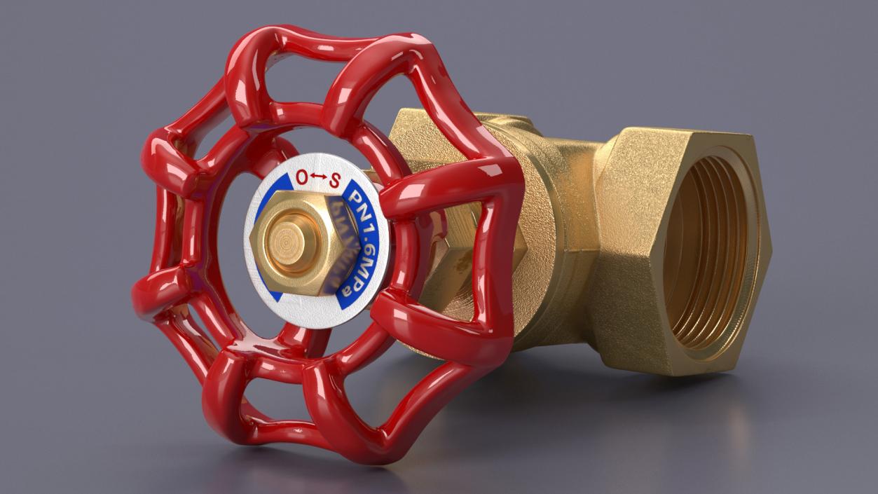 Bronze Gate Valve 3D