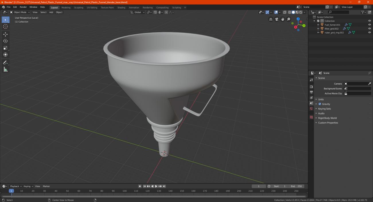 3D Universal Petrol Plastic Funnel