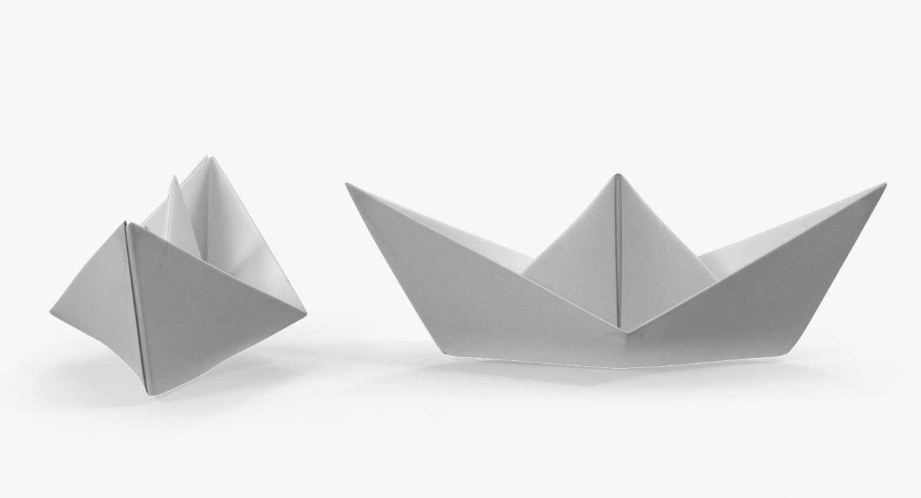 Origami Paper Boat and Plane Collection 3D model