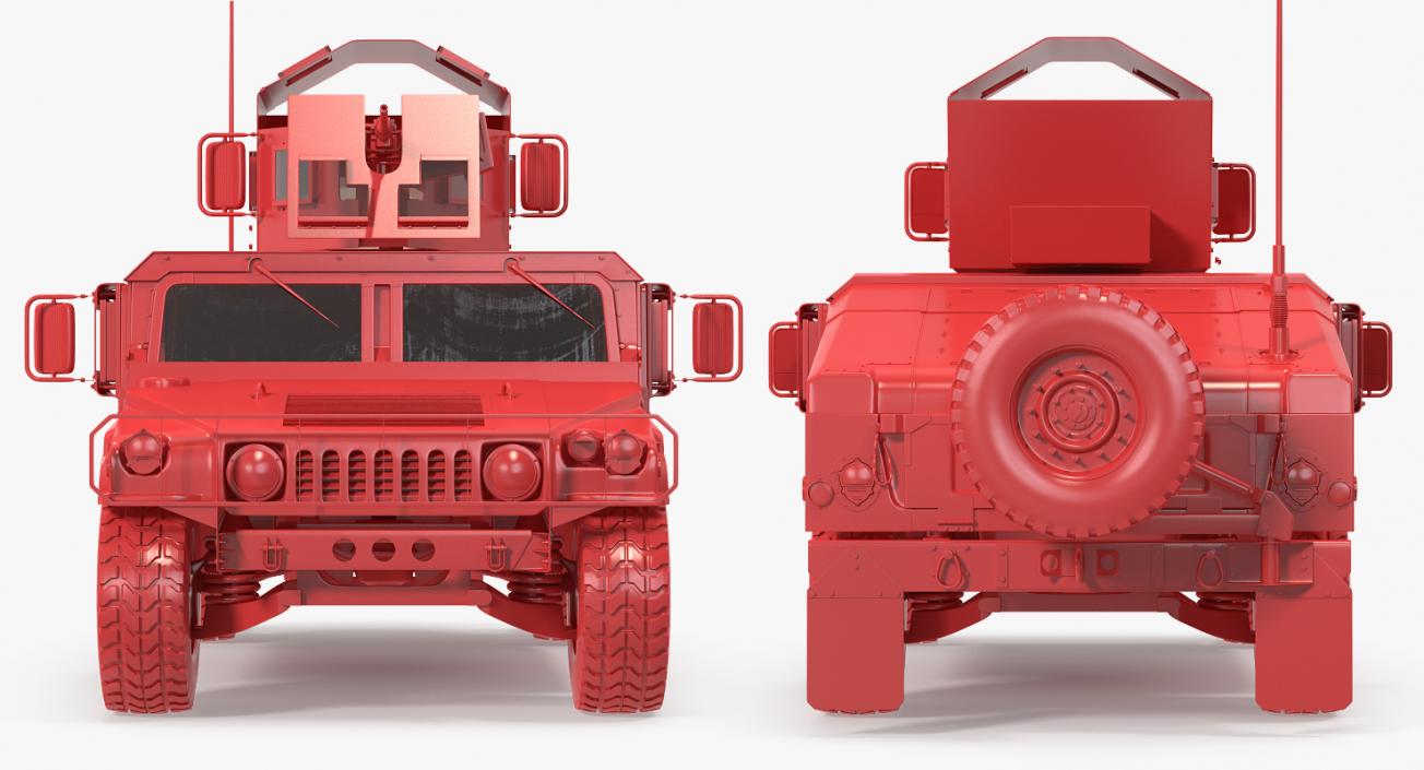 3D Humvee M1151 Enhanced Armament Carrier model