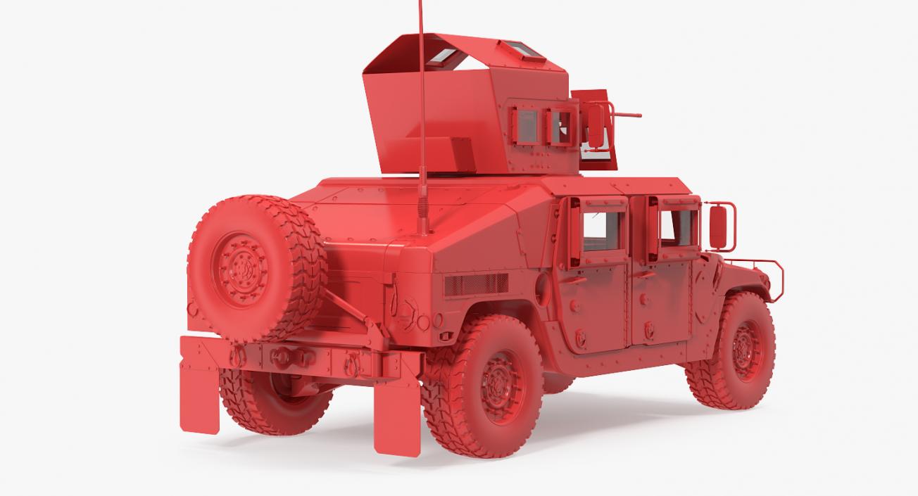 3D Humvee M1151 Enhanced Armament Carrier model