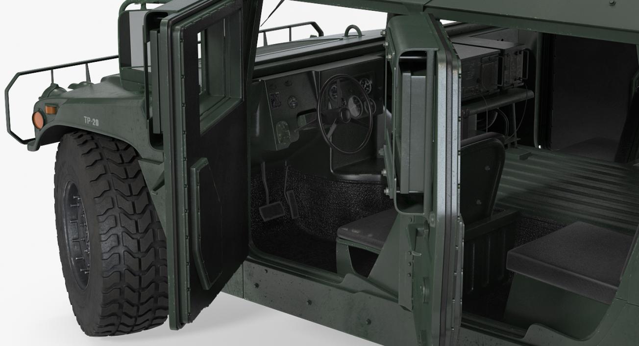 3D Humvee M1151 Enhanced Armament Carrier model