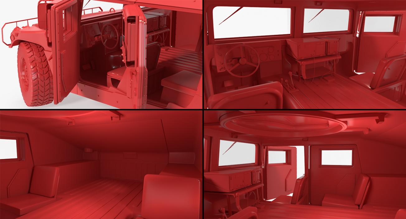 3D Humvee M1151 Enhanced Armament Carrier model