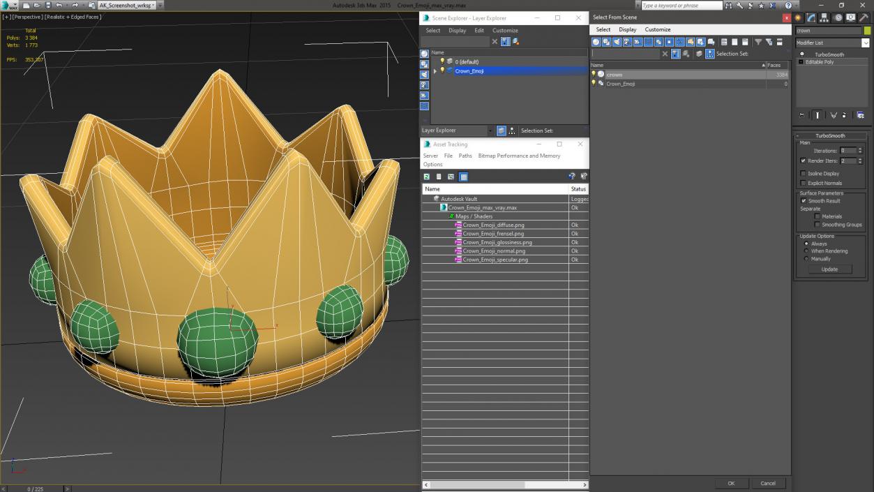 3D Crown Emoji