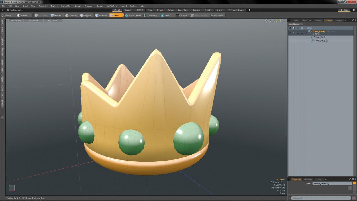 3D Crown Emoji