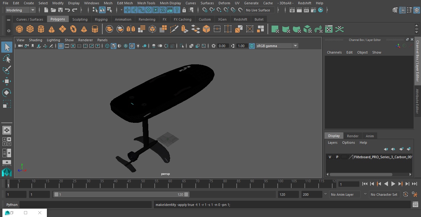 3D model Fliteboard PRO Series 3 Carbon