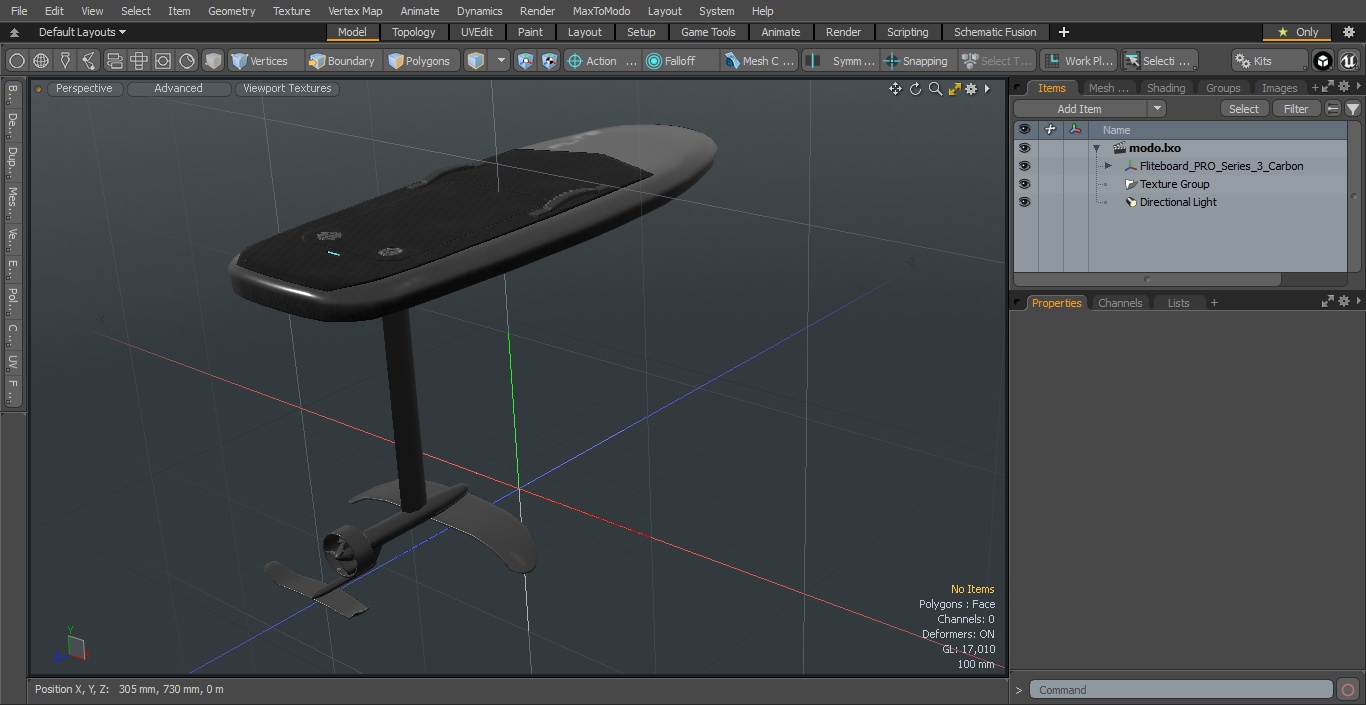 3D model Fliteboard PRO Series 3 Carbon