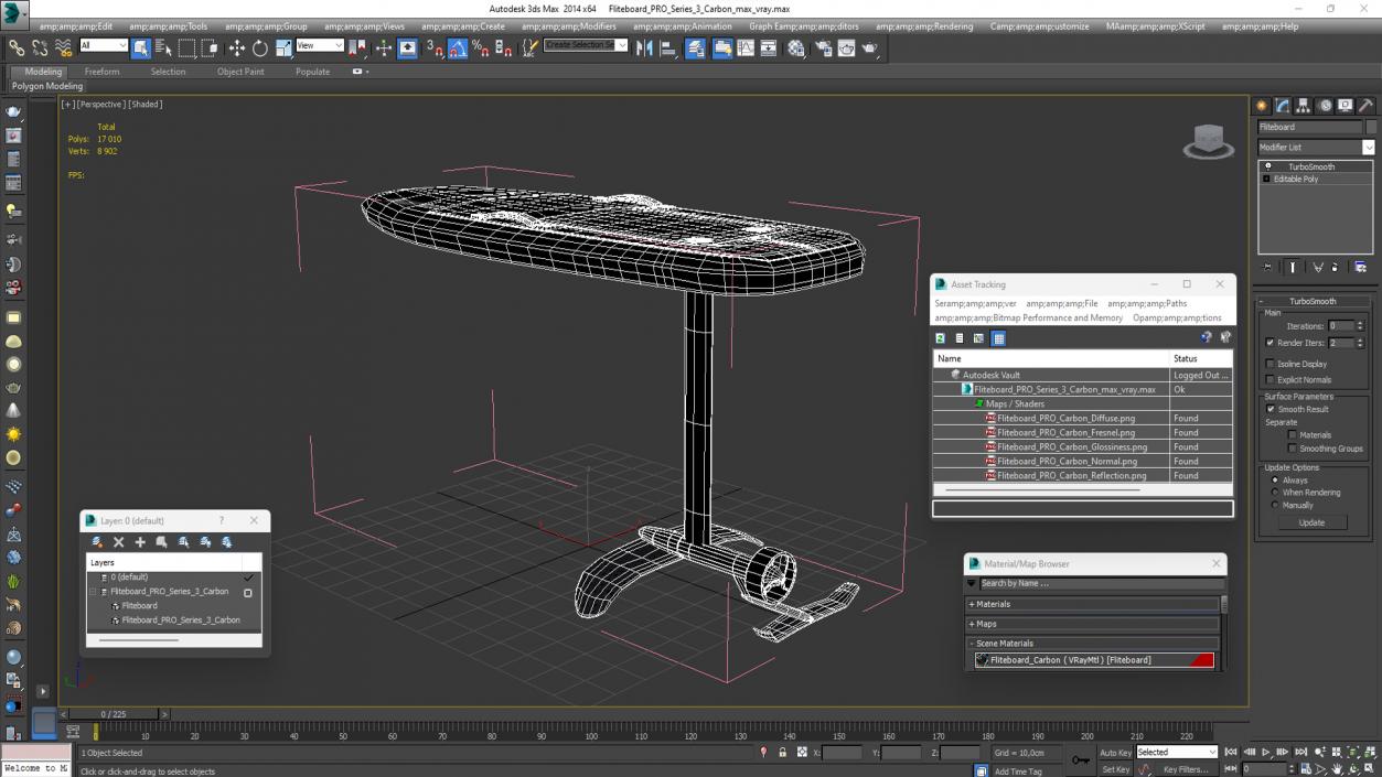 3D model Fliteboard PRO Series 3 Carbon