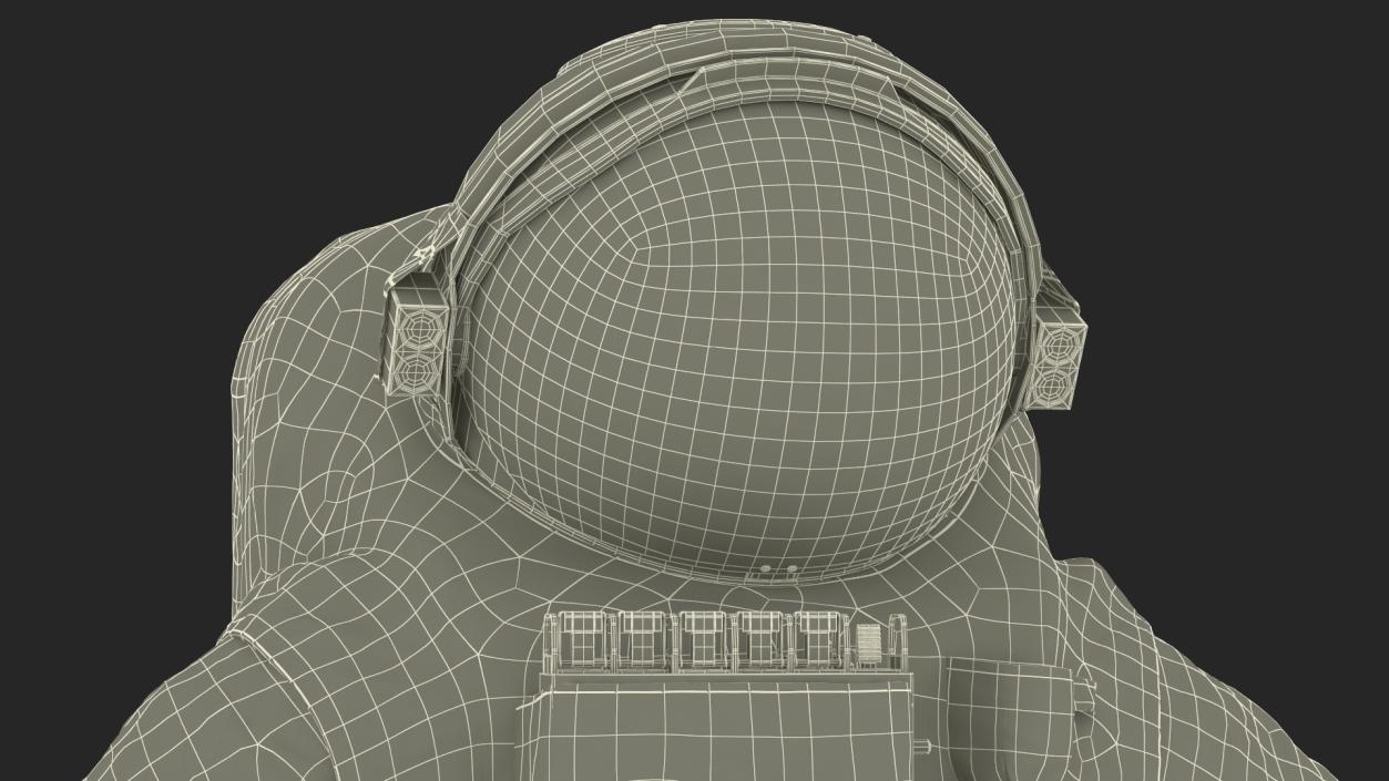 3D Astronaut Space Suit Orlan MK Rigged