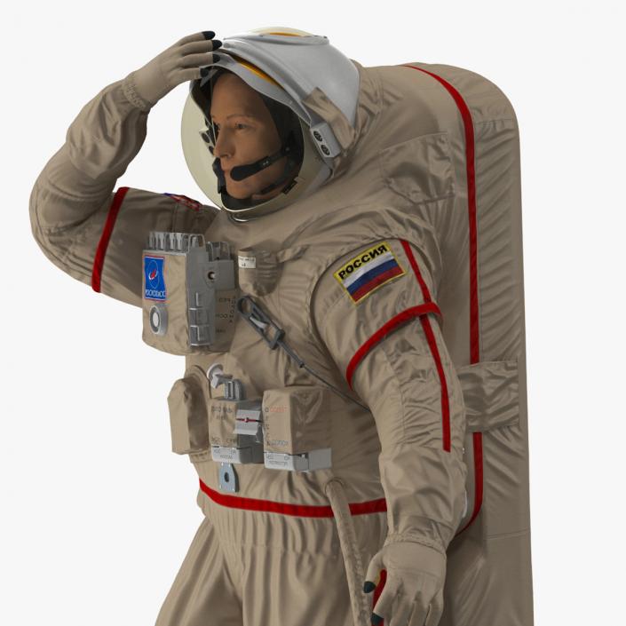 3D Astronaut Space Suit Orlan MK Rigged