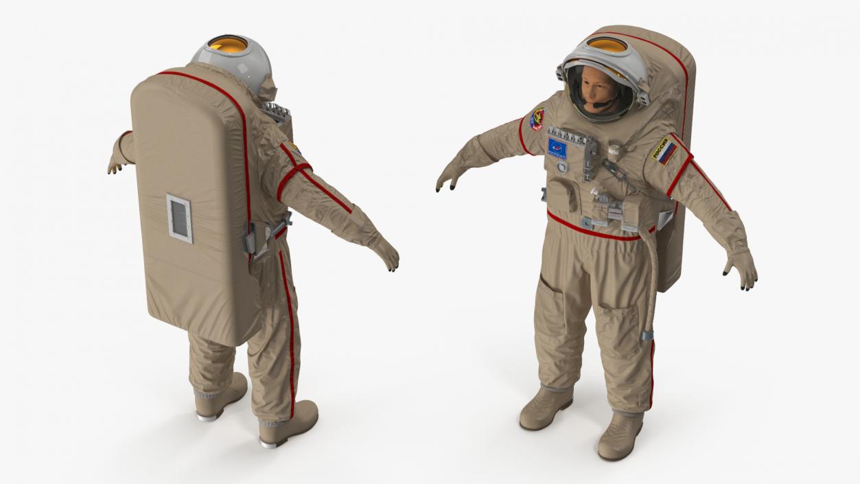 3D Astronaut Space Suit Orlan MK Rigged