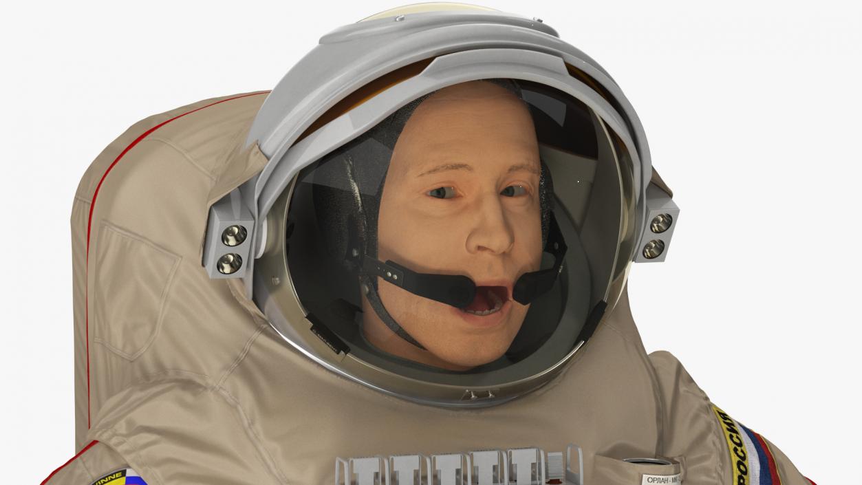 3D Astronaut Space Suit Orlan MK Rigged