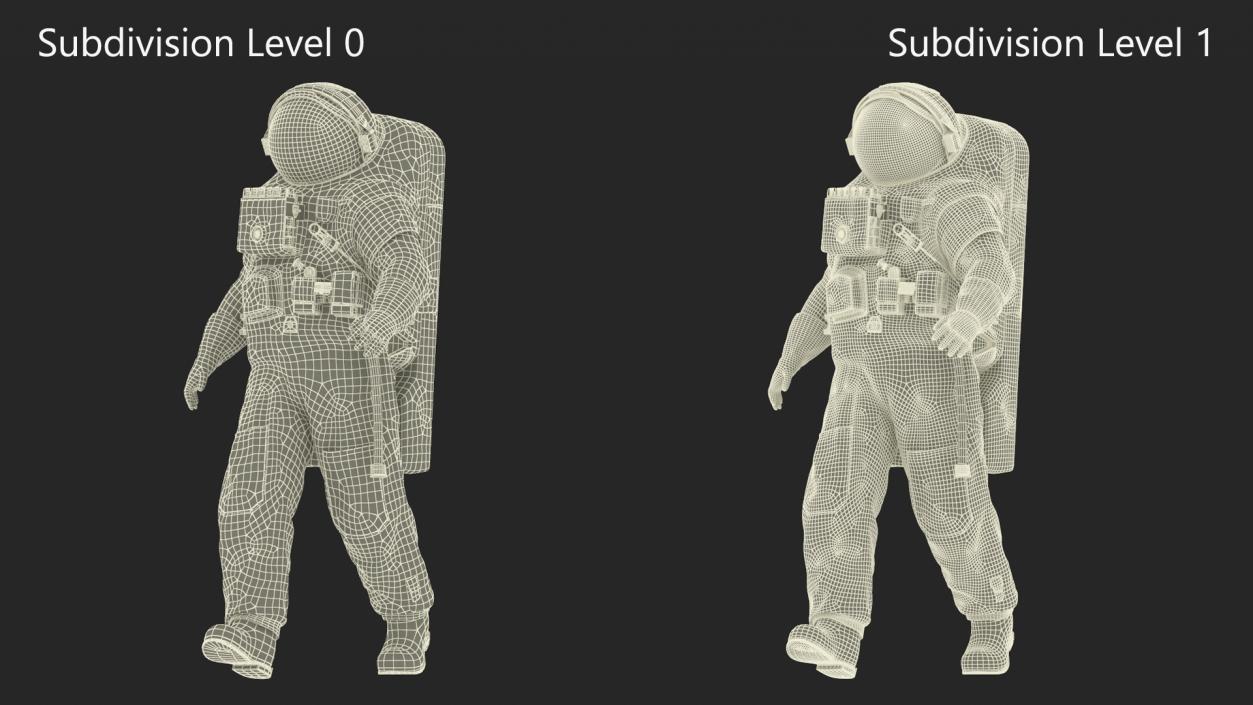 3D Astronaut Space Suit Orlan MK Rigged