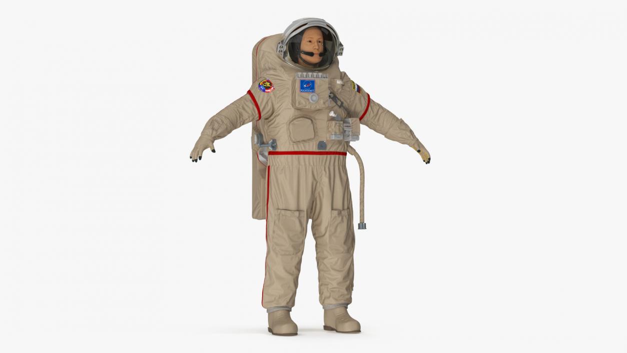 3D Astronaut Space Suit Orlan MK Rigged