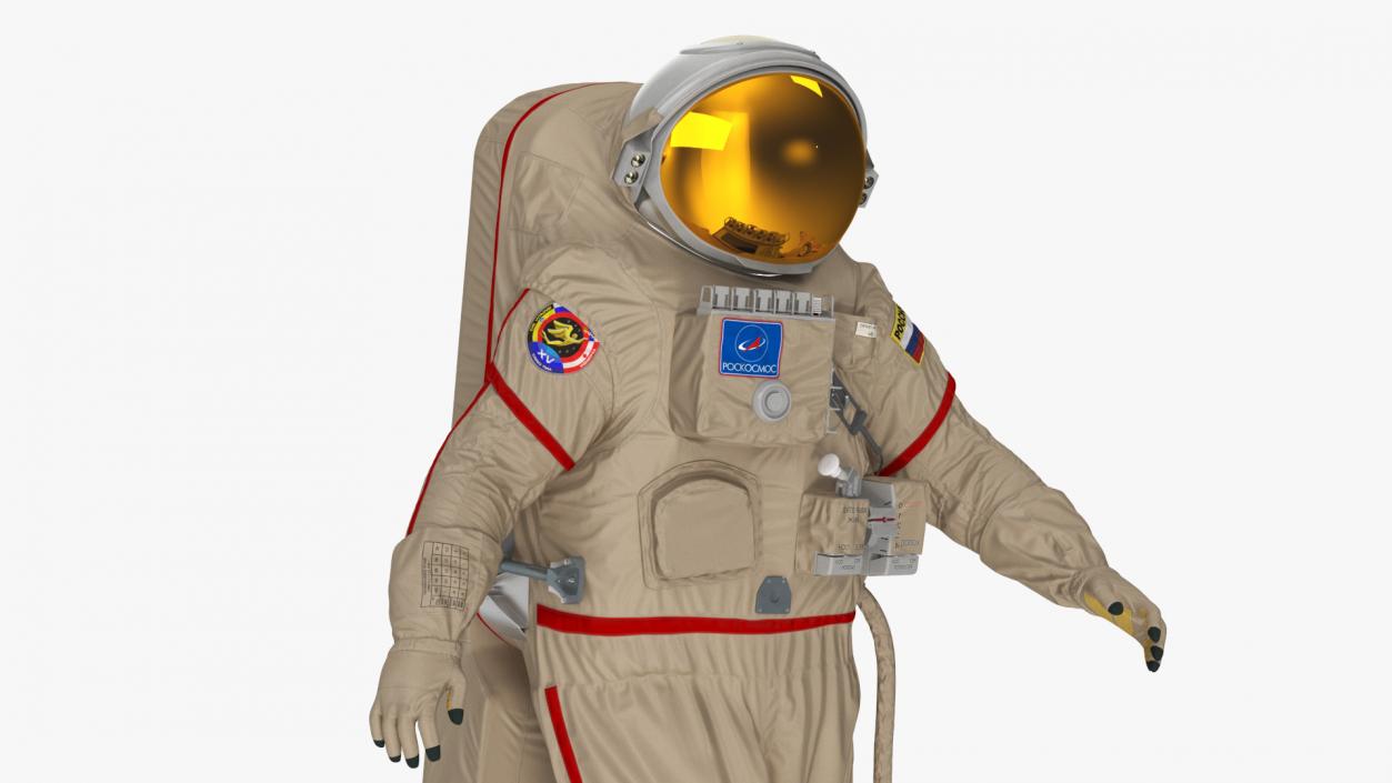 3D Astronaut Space Suit Orlan MK Rigged