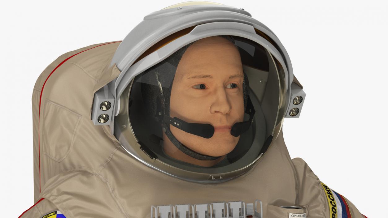 3D Astronaut Space Suit Orlan MK Rigged