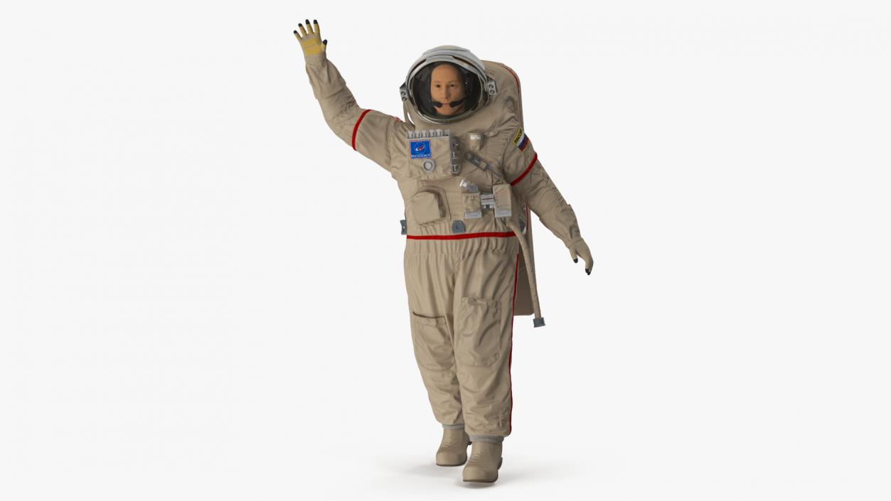 3D Astronaut Space Suit Orlan MK Rigged