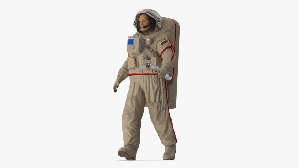 3D Astronaut Space Suit Orlan MK Rigged