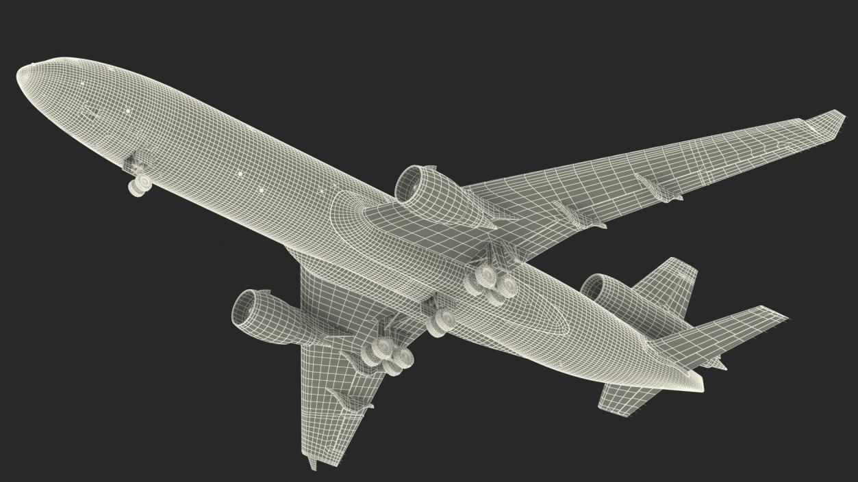 3D model McDonnell Douglas MD11 Tri Jet Airliner UPS Rigged