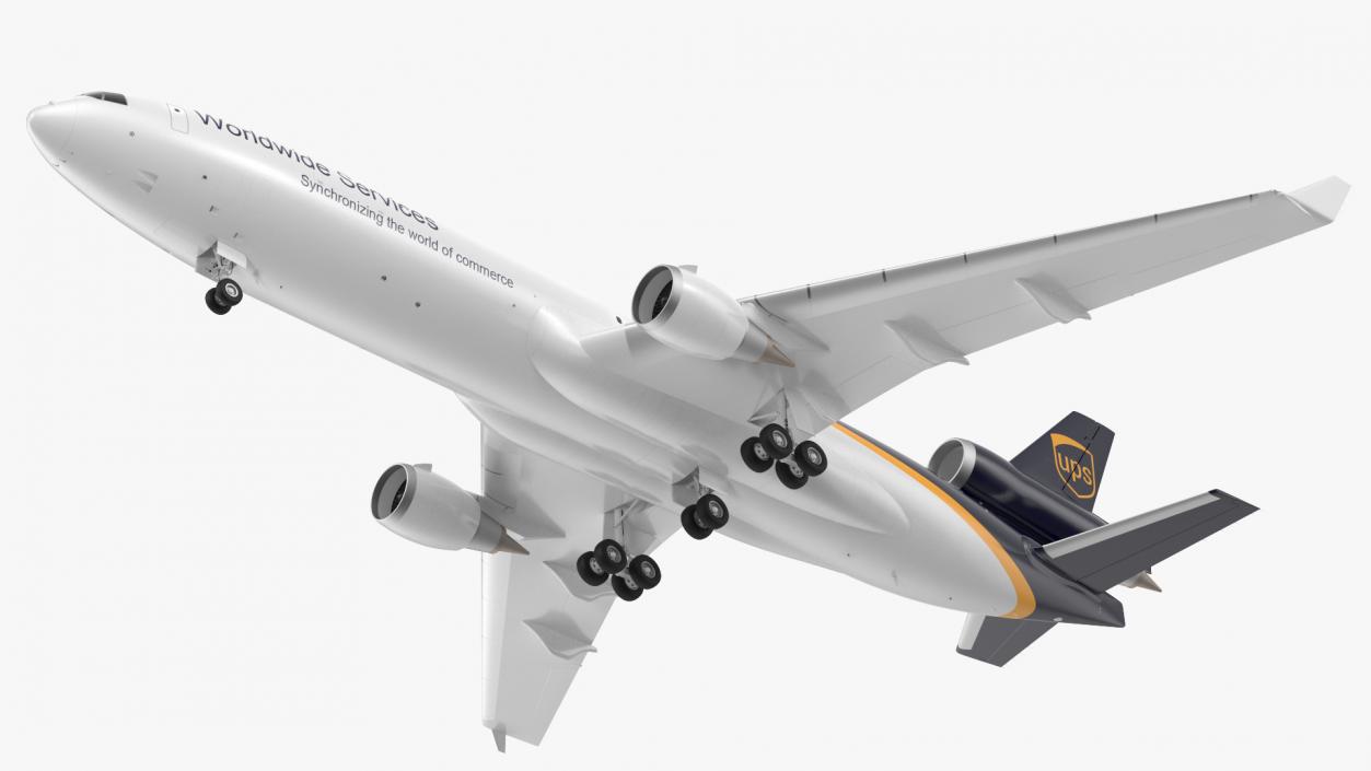 3D model McDonnell Douglas MD11 Tri Jet Airliner UPS Rigged