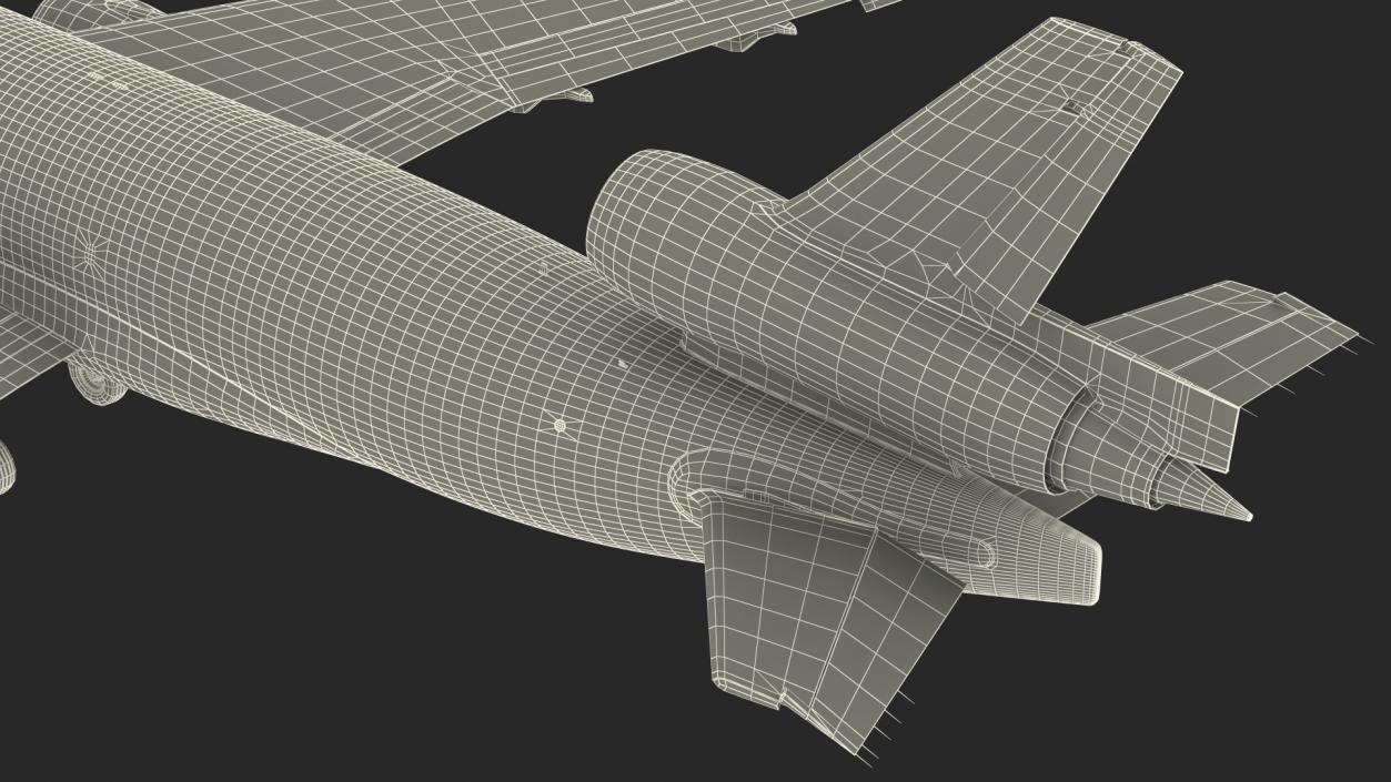 3D model McDonnell Douglas MD11 Tri Jet Airliner UPS Rigged