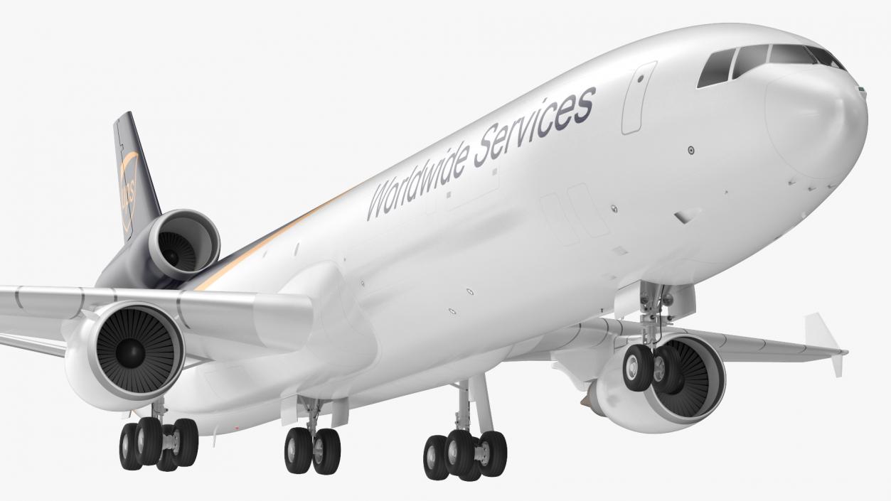 3D model McDonnell Douglas MD11 Tri Jet Airliner UPS Rigged