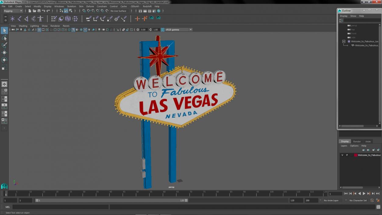 Welcome to Fabulous Las Vegas Sign 3D model