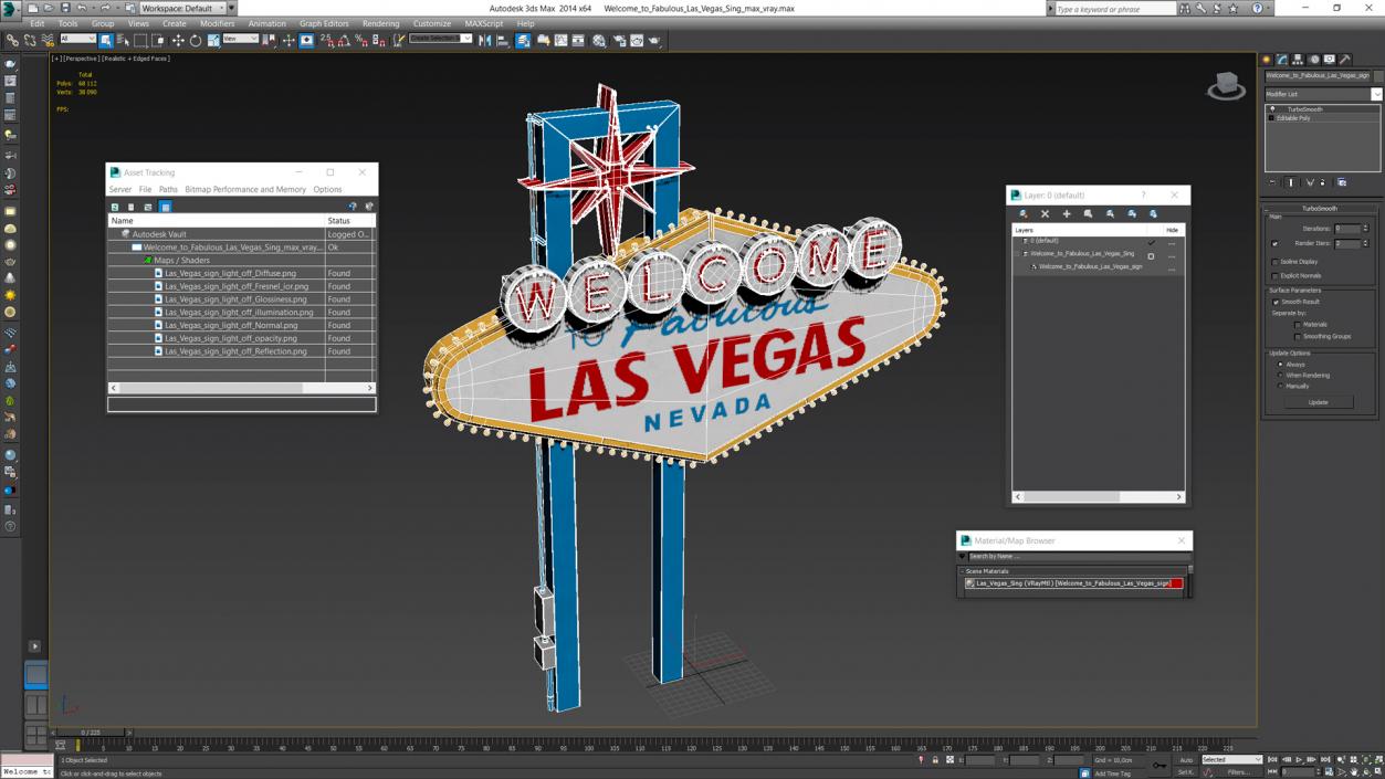 Welcome to Fabulous Las Vegas Sign 3D model