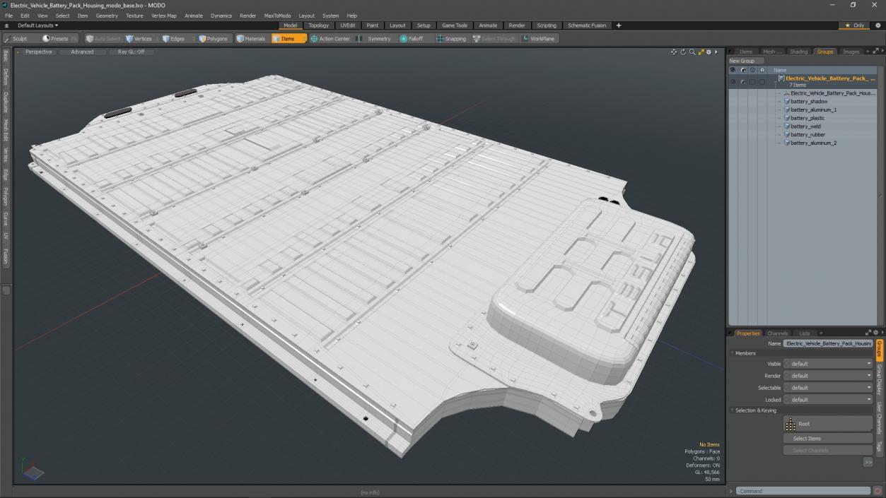 Electric Vehicle Battery Pack Housing 3D